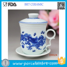 Chinese Hot Selling Porcelain Cup with Ceramic Lid